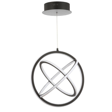 Orbit 16.5" Adjustable Integrated LED Metal Pendant - JONATHAN Y